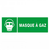 Panneau Masques à Gaz – Signalétique sécurité ISO 7010 conforme