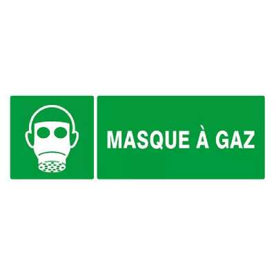 Panneau Masques à Gaz – Signalétique sécurité ISO 7010 conforme