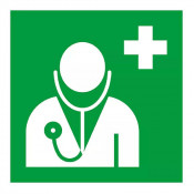 Panneau “Médecin” – Signalétique de sécurité conforme ISO 7010 – Local médical