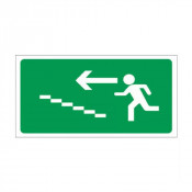 Panneau montée d’escalier à droite – Signalétique directionnelle – Plastique rigide 960x480 mm