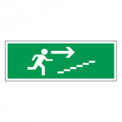Panneau Montée d’Escalier à Droite – Signalétique sécurité – Format 330x120 mm