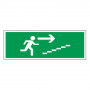 Panneau Montée d’Escalier à Droite – Signalétique sécurité – Format 330x120 mm