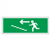 Panneau Montée d’Escalier à Gauche – Signalétique sécurité – Format 330x120 mm