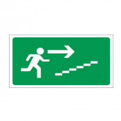 Panneau Montée d’Escalier à Gauche – Signalétique sécurité – Format 960x480 mm