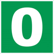 Panneau niveau 0 – Signalétique d’étage – Plastique rigide 200x200 mm