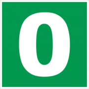 Panneau niveau 0 – Signalétique d’étage – Plastique rigide 200x200 mm