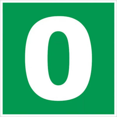 Panneau niveau 0 – Signalétique d’étage – Plastique rigide 200x200 mm