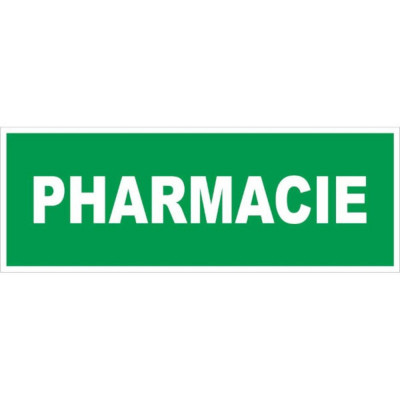 Panneau pharmacie – Signalétique de santé – Plastique rigide 330x120 mm