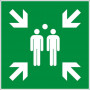 Panneau point de rassemblement après évacuation – Signalétique de sécurité – Plastique rigide 200x20