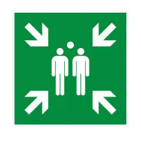 Panneau point de rassemblement – Signalétique d’évacuation – Plastique rigide 480x480 mm Panneau point de rassemblement – Signalétique d’évacuation – Plastique rigide 480x480 mm