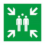 Panneau “Point de Rassemblement” – Signalétique évacuation – Conforme ISO 7010