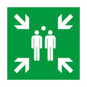 Panneau “Point de Rassemblement” – Signalétique évacuation – Conforme ISO 7010