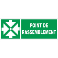 Panneau point de rassemblement – Signalétique évacuation – Plastique rigide 330x120 mm Panneau point de rassemblement – Signalétique évacuation – Plastique rigide 330x120 mm