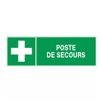 Panneau poste de secours – Signalétique de santé – Plastique rigide 450x150 mm Panneau poste de secours – Signalétique de santé – Plastique rigide 450x150 mm