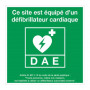 Panneau site équipé d’un défibrillateur – Signalétique de santé – Plastique rigide 200x200 mm