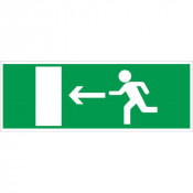 Panneau Sortie à Gauche – Signalétique sécurité – Format 330x120 mm