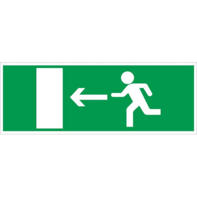 Panneau Sortie à Gauche – Signalétique sécurité – Format 330x120 mm