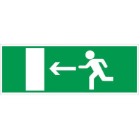 Panneau Sortie à Gauche – Signalétique sécurité – Format 330x120 mm