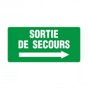 Panneau sortie de secours à droite – Signalétique d’évacuation – Grand format 960x480 mm