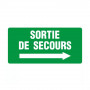 Panneau sortie de secours à droite – Signalétique d’évacuation – Grand format 960x480 mm