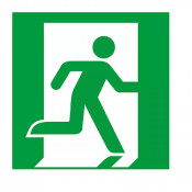Panneau “Sortie de secours” à droite – Signalétique sécurité – Conforme ISO 7010