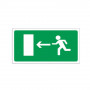 Panneau sortie de secours à gauche – Signalétique d’évacuation – Grand format 960x480 mm