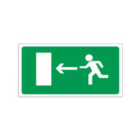 Panneau sortie de secours à gauche – Signalétique d’évacuation – Grand format 960x480 mm Panneau sortie de secours à gauche – Signalétique d’évacuation – Grand format 960x480 mm