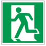 Panneau sortie de secours à gauche – Signalétique d’évacuation – Plastique rigide 200x200 mm