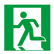 Panneau “Sortie de secours” à gauche – Signalétique sécurité – Conforme ISO 7010