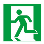 Panneau “Sortie de secours” à gauche – Signalétique sécurité – Conforme ISO 7010