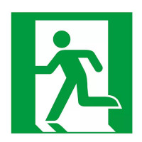 Panneau “Sortie de secours” à gauche – Signalétique sécurité – Conforme ISO 7010 Panneau “Sortie de secours” à gauche – Signalétique sécurité – Conforme ISO 7010
