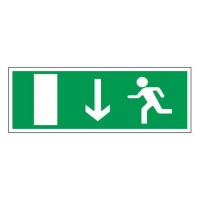 Panneau sortie de secours en bas – Signalétique d’évacuation – Plastique rigide 330x120 mm Panneau sortie de secours en bas – Signalétique d’évacuation – Plastique rigide 330x120 mm
