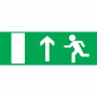 Panneau sortie de secours en haut – Signalétique d’évacuation – Plastique rigide 330x120 mm
