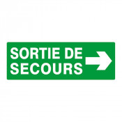 Panneau Sortie de secours flèche à droite – Évacuation rapide – ISO 7010