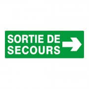 Panneau Sortie de secours flèche à droite – Évacuation rapide – ISO 7010