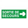 Panneau Sortie de secours flèche à droite – Évacuation rapide – ISO 7010