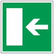 Panneau sortie de secours gauche/droite – Signalétique d’évacuation – Plastique rigide 200x200 mm