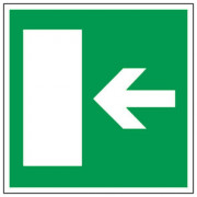 Panneau sortie de secours gauche/droite – Signalétique d’évacuation – Plastique rigide 200x200 mm