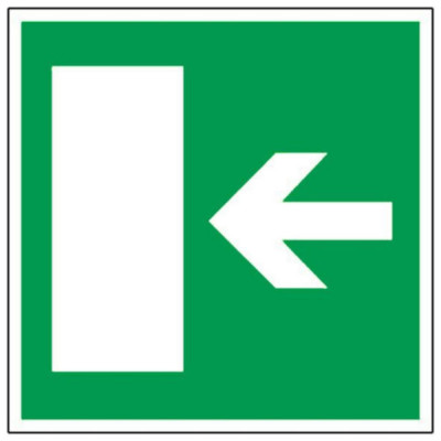 Panneau sortie de secours gauche/droite – Signalétique d’évacuation – Plastique rigide 200x200 mm