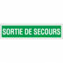 Panneau sortie de secours – Signalétique d’évacuation – Format 330x75 mm plastique rigide ou vinyle