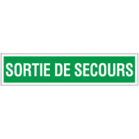 Panneau sortie de secours – Signalétique d’évacuation – Format 330x75 mm plastique rigide ou vinyle Panneau sortie de secours – Signalétique d’évacuation – Format 330x75 mm plastique rigide ou vinyle