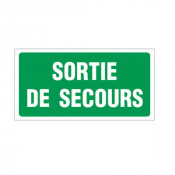 Panneau sortie de secours – Signalétique d’évacuation – Grand format 960x480 mm plastique rigide