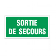 Panneau sortie de secours – Signalétique d’évacuation – Grand format 960x480 mm plastique rigide