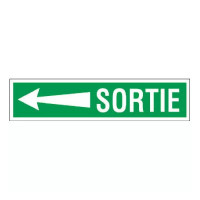 Panneau sortie flèche à gauche – Signalétique évacuation – Plastique rigide 330x75 mm Panneau sortie flèche à gauche – Signalétique évacuation – Plastique rigide 330x75 mm