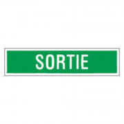 Panneau Sortie – Signalétique sécurité industrie – Format 330x75 mm