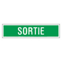 Panneau Sortie – Signalétique sécurité industrie – Format 330x75 mm