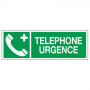 Panneau téléphone urgence – Signalétique de sécurité – Plastique rigide 330x120 mm