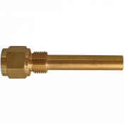 Doigt de gant laiton usiné DN1/2'' – Protection sondes – Filetage gaz robuste