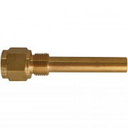 Doigt de gant laiton usiné DN1/2'' – Protection sondes – Filetage gaz robuste