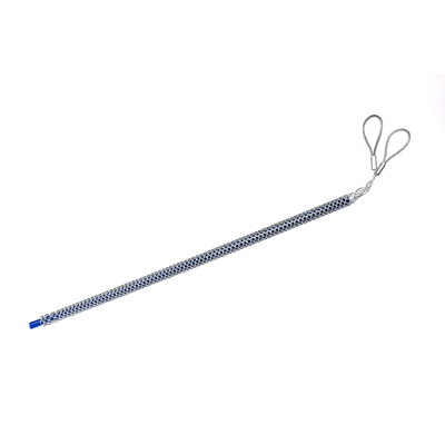Tire-câble 2 boucles, acier galvanisé tressé à la main pour tirage de câbles, accroche 900 mm